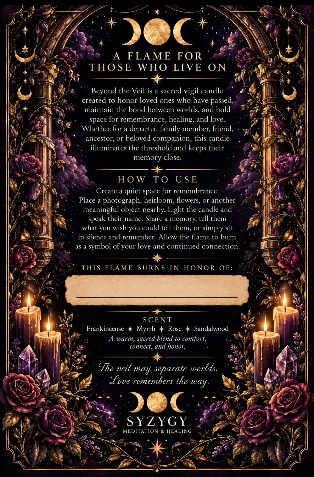 Beyond the Veil | Sacred Vigil Candle 🕯️🦋