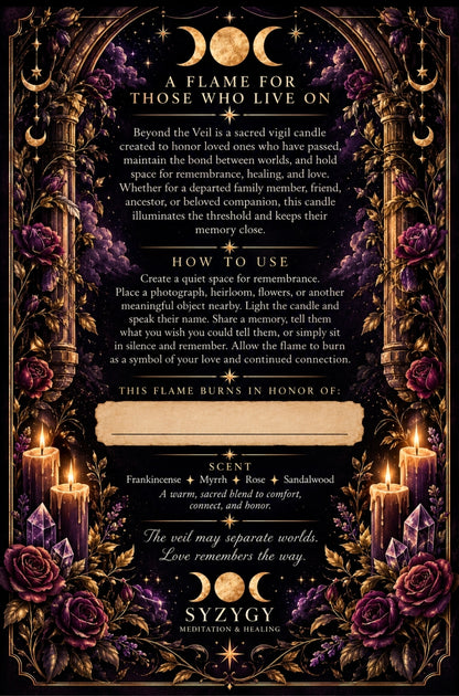 Beyond the Veil | Sacred Vigil Candle 🕯️🦋
