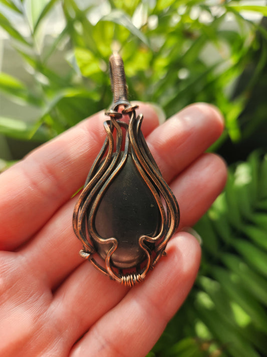 Shungite Copper Wrapped Pendant
