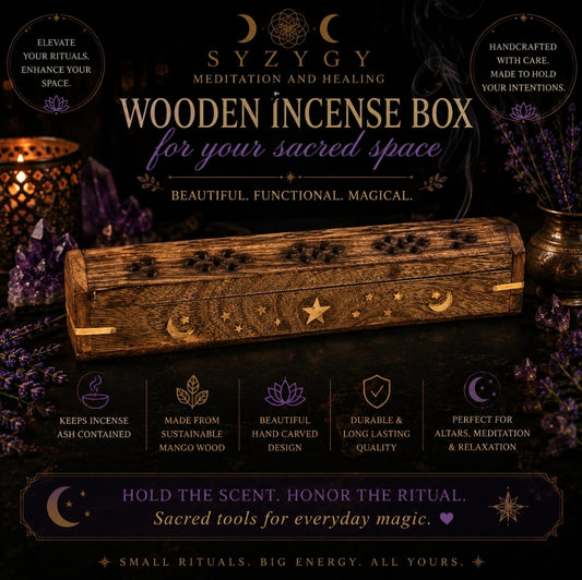 Hand-Carved Rosewood Coffin Incense Burner